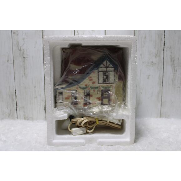 Holiday Expressions Dickens Porcelain Lighted House Stone Cottage Home - Picture 4 of 5